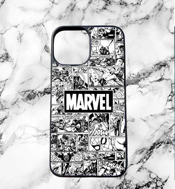 Black & White Marvel Comics Phone Case Black & White Marvel Comics Phone Case