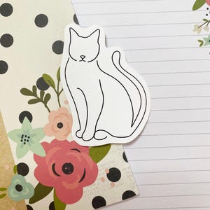 Cute Cat Sticker, Matte Sticker, Di-cut sticker, Cat Sticker, Cat Lover, Cat Gift