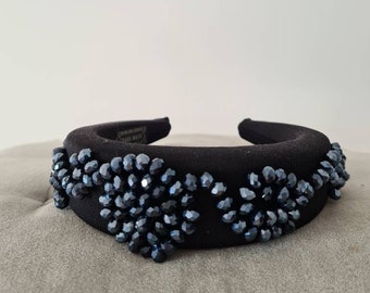 Beaded gemstone headband | Crystal handmade headband