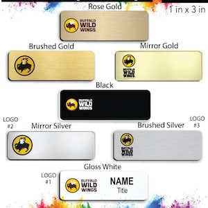 1&quot; x 3&quot; Buffalo Wild Wings Employee Name Badge