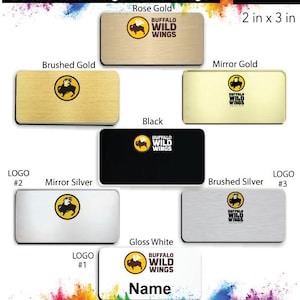 2&quot; x 3&quot; Buffalo Wild Wings Employee Name Badge