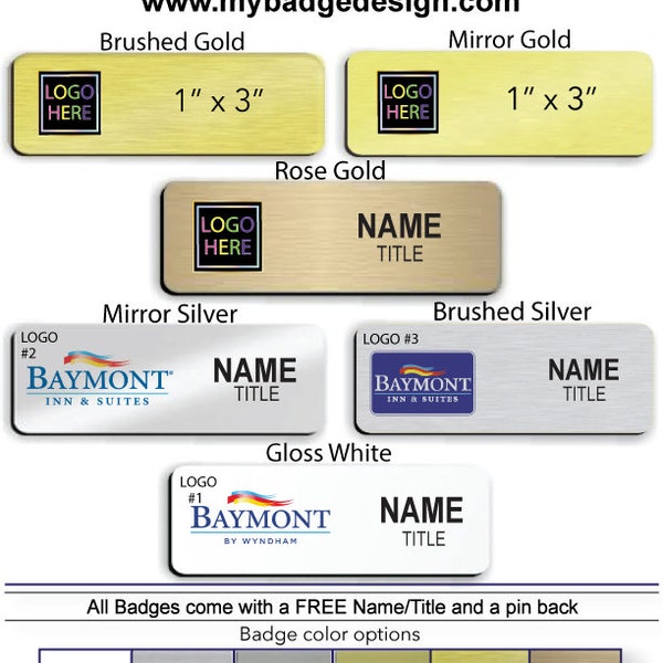 Employee Name Tags Etsy