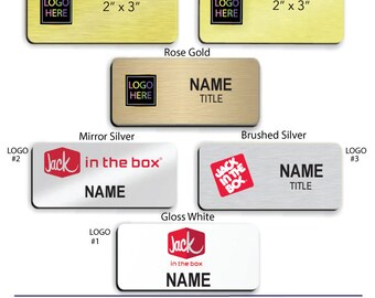 2" x 3" Jack in the Box Employee Name Badge