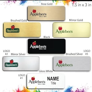 1.5&quot; x 3&quot; Applebee&#39;s Employee Name Badge