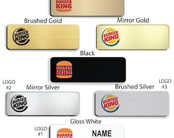 1" x 3" Burger King Employee Name Badge
