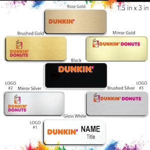 1.5&quot; x 3&quot; Dunkin Donuts Employee Name Badge