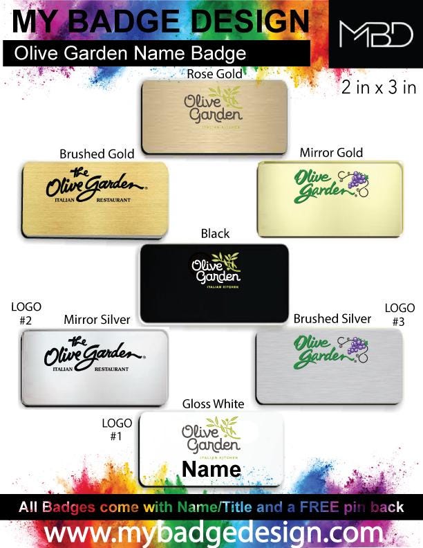 Olive Garden Name Tag: A Touch of Personalized Hospitality