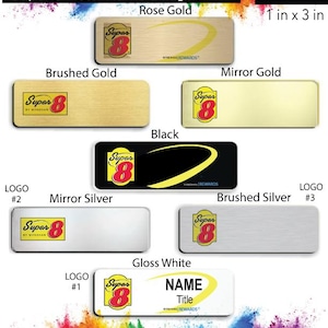 1" x 3" Super 8 Motel Employee Name Badge
