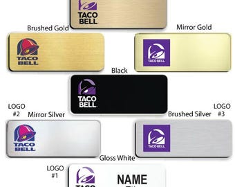 1.5" x 3" Taco Bell Employee Name Badge