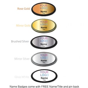 Oval New Logo Name Badge with Frame