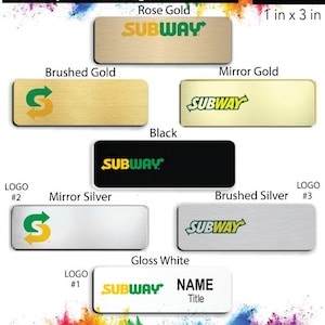1&quot; x 3&quot; Subway Employee Name Badge