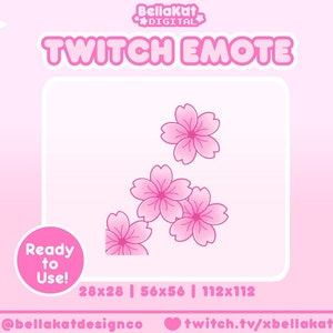 Animated Cherry Blossom Twitch Emote | Cute Streamer Single Animated Emote Digital Download