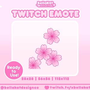 アニメーション桜 Twitch エモート | かわいいストリーマーシングルアニメーションエモートデジタルダウンロード