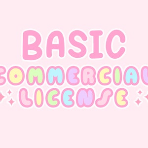Basic Commercial License for One Design - Digital Illustration Commercial Use - Graphics License
