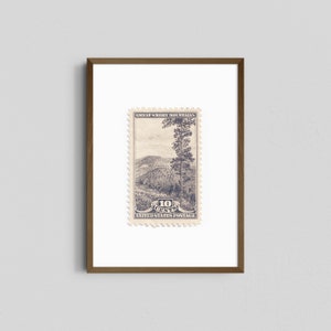 10c Great Smoky Mountains National Park, North Carolina American Post Stamp Art Print