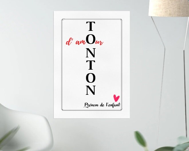Affiche Pour Tonton - Cadeau Tonton