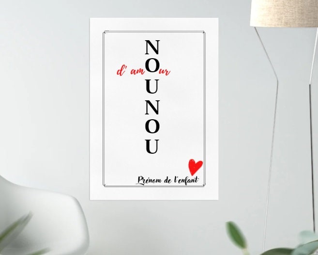 Affiche Pour Nounou - Cadeau Nounou