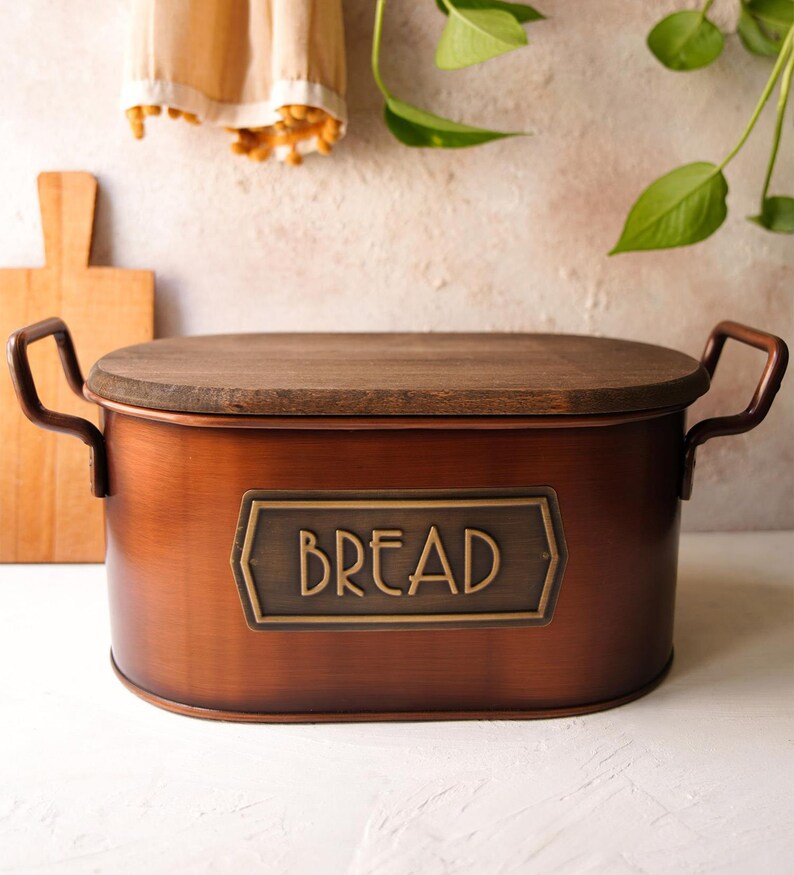 Bread Box, White Wood Kitchen, Modern Designed Bread Box, Bread Storage ...
