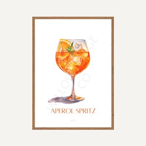 Aperol Spritz-print | Cocktail | Bar Alcohol Bar Cart Happy Hour Drankjes | Digitaal bestand