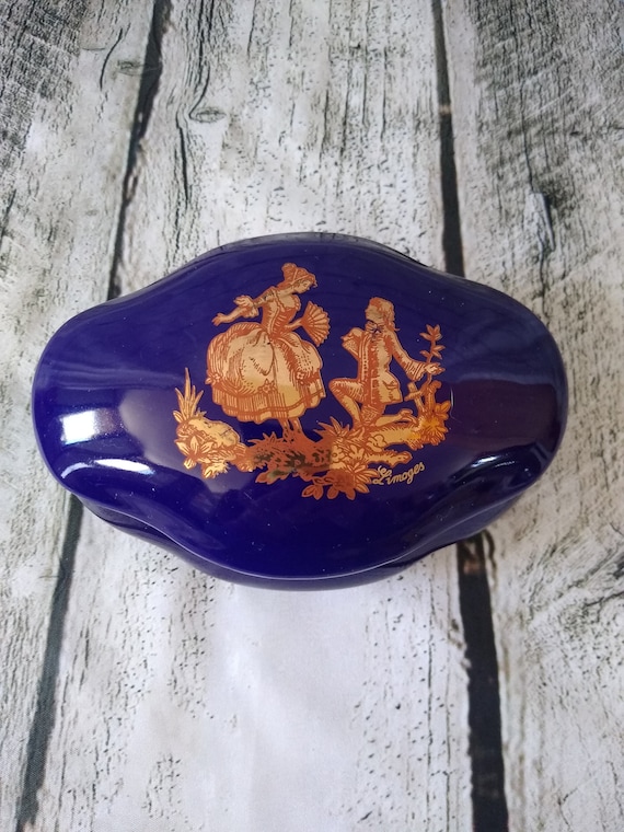 limoges blue and gold Gem