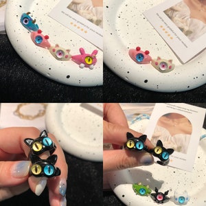 Funny Enamel Ring, Y2K Hip-Hop,Punk Fever Ring, Cartoon Character Ring, Adjustable Opening Ring, Halloween, Couple Rings,Gift Rings