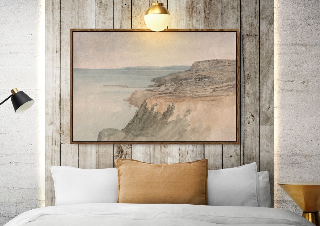 Framed Canvas Ocean Wall Art Extra Large Oversized Abstract Blue