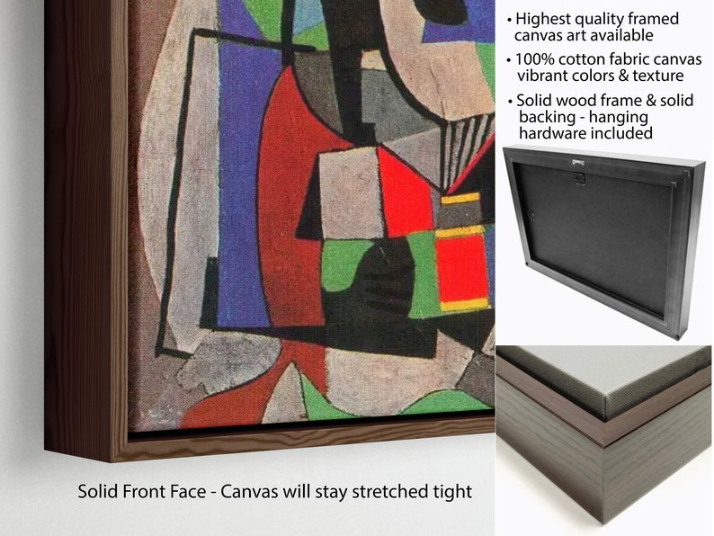 Framed Mid Century Modern Canvas Wall Art Vintage Oil Etsy