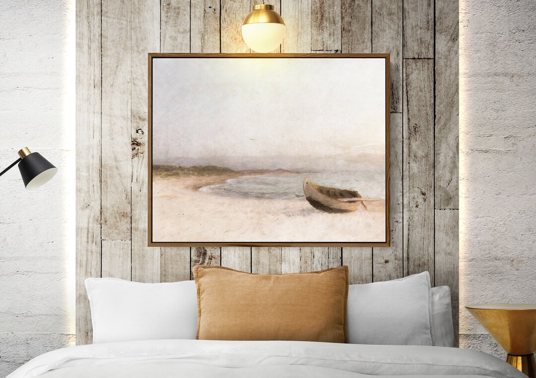 Framed Canvas Ocean Wall Art Extra Large Oversized Abstract Blue