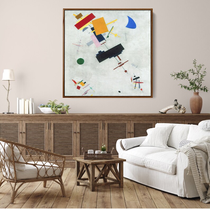 Framed Mid Century Modern Canvas Wall Art Vintage Oil - Etsy