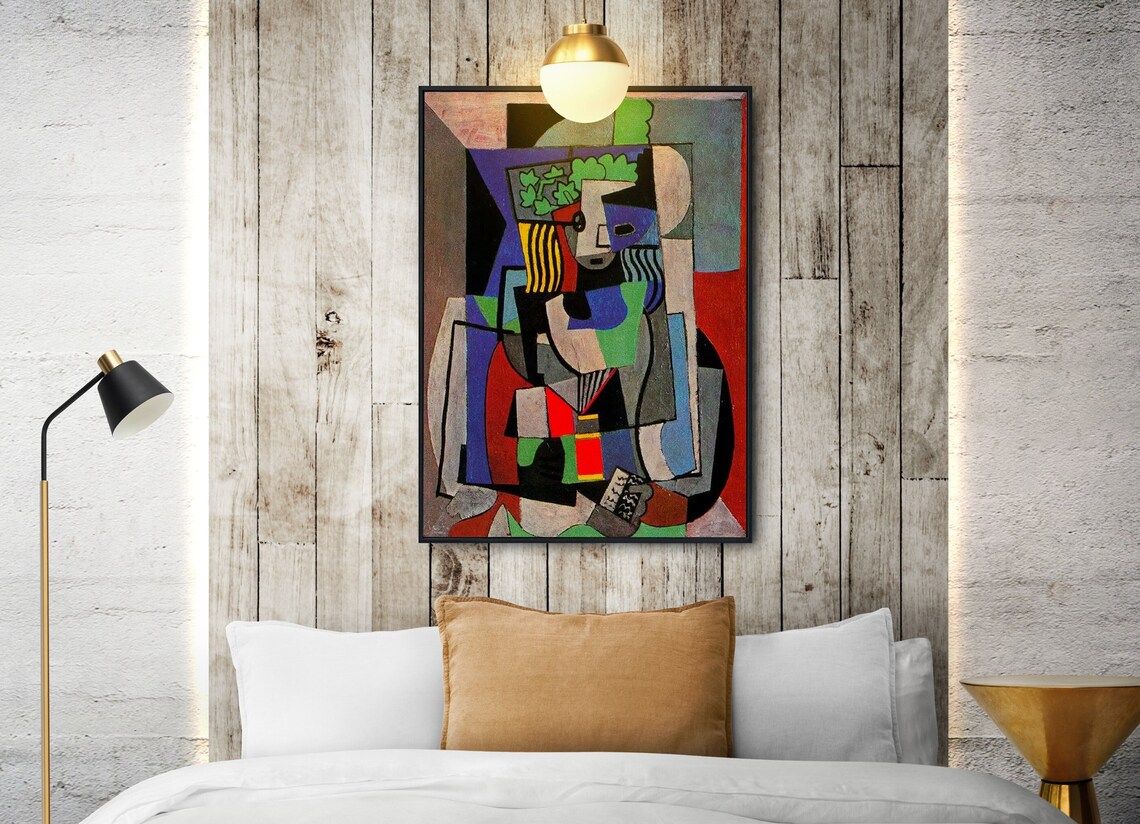 KemneT Boho Astratto Tela Quadri Verde Beige Geometrica Foglie Poster Stampa Metà Secolo Parete Arte Quadro Soggiorno Camera Casa Decorazioni 50x70cmx3 Senza cornice