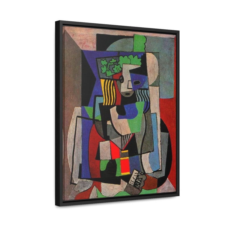 Framed Mid Century Modern Canvas Wall Art Vintage Oil Etsy