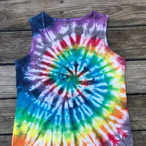 Tie Dye Tank Top | Cotton Tank Top | Activewear | Athleisure | Pride | Rainbow | Spiral | Gifts | Tops | Sleeveless | Gifts