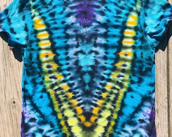 Gotowe do wysyłki! | Koszulka tie-dye | Rozmiar damski S | Dekolt w serek | Koszulka tie-dye | Prezenty | Prezenty świąteczne