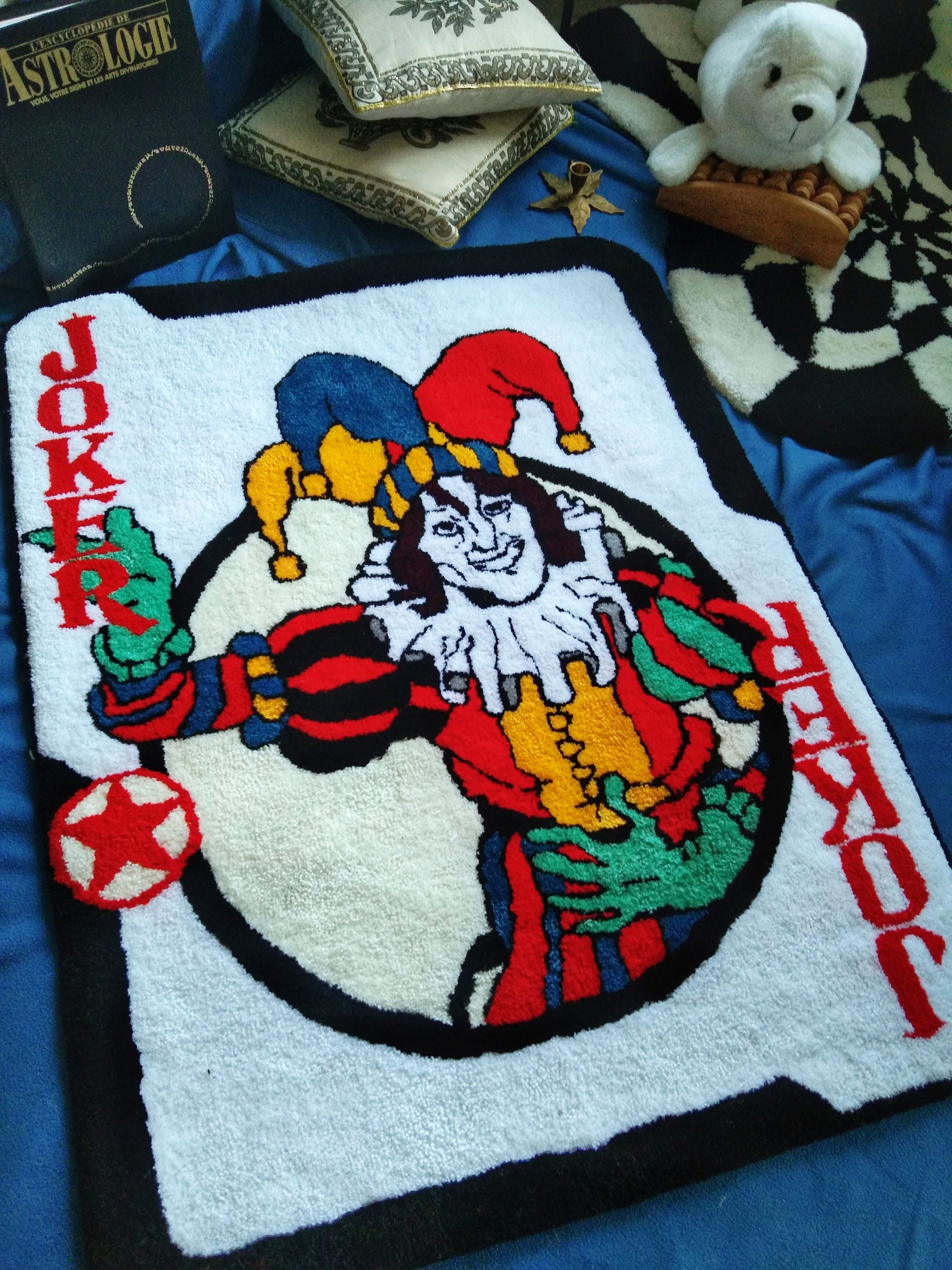 Tapis Fait Main Joker Fun Pop Tuft Tapis Salon Art Deco Moderne Beau Cadeau Rigolo Floor Rug Hand Ma