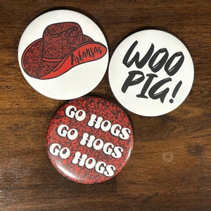 University of Arkansas Game Day Buttons