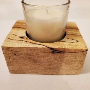 Wooden candle holder