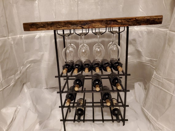 Live Edge Wine Rack Etsy