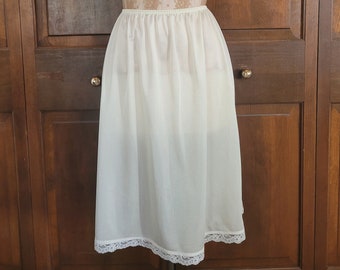 M Vintage Deena, Cream Satin, Slip Skirt