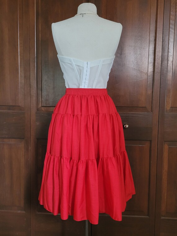 XS Vintage Handmade, Tiered, Circle Skirt, Square… - image 7