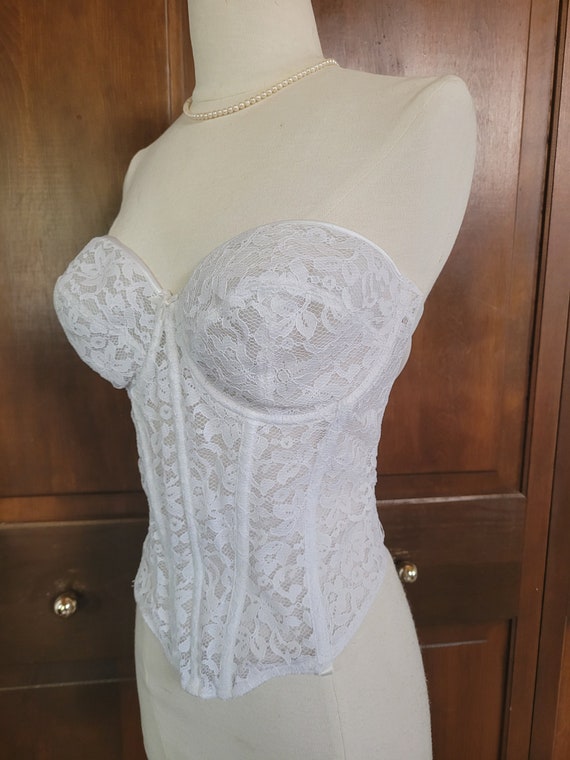 40C Vintage Fredericks of Hollywood, White Lace, … - image 3