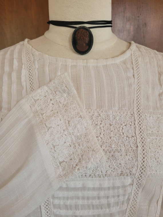 M Vintage, Edwardian Inspired, White Cotton, Pint… - image 3