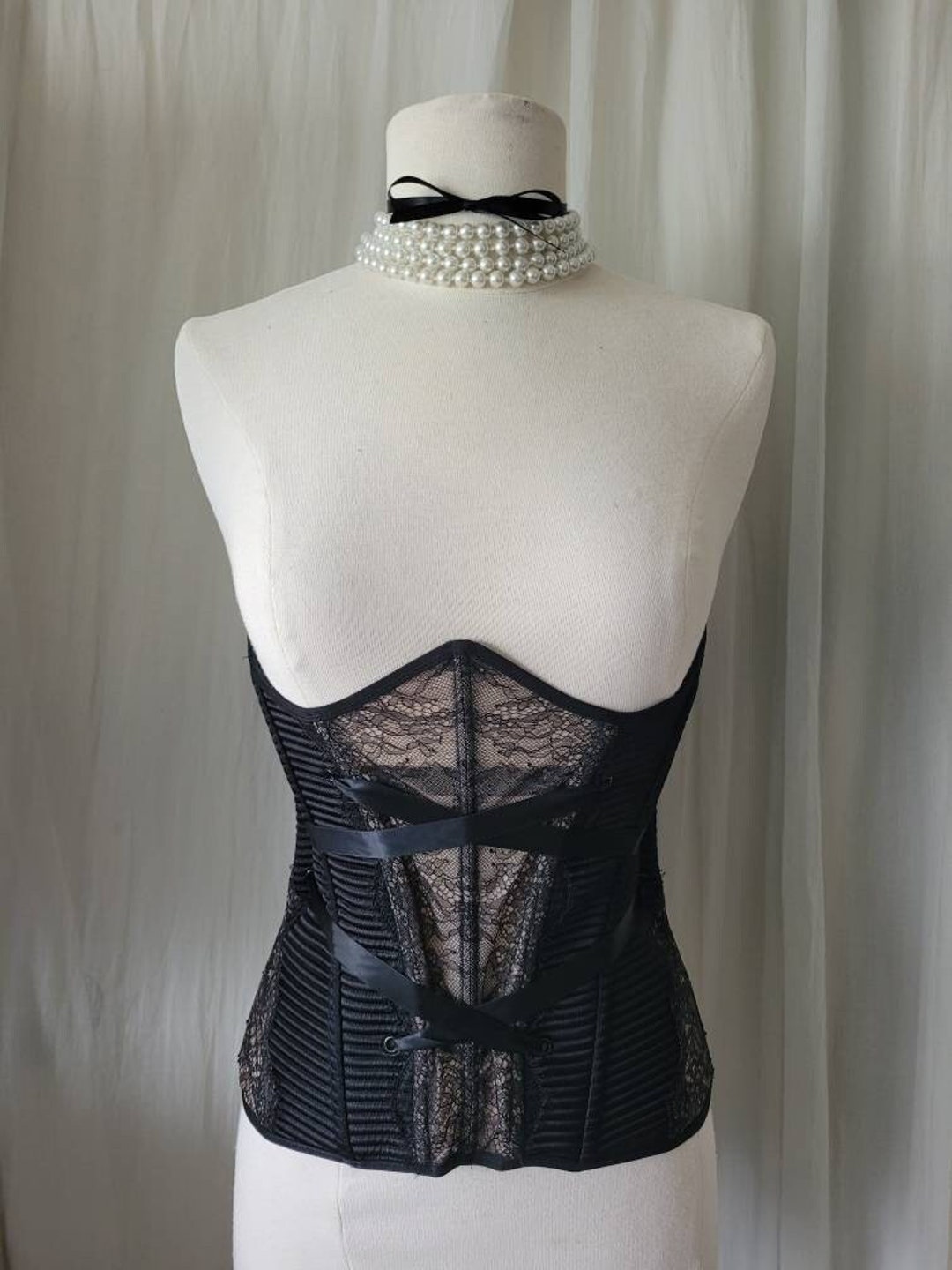 Victoria's Secret Underbust Corset With Sinching Ribbon Etsy