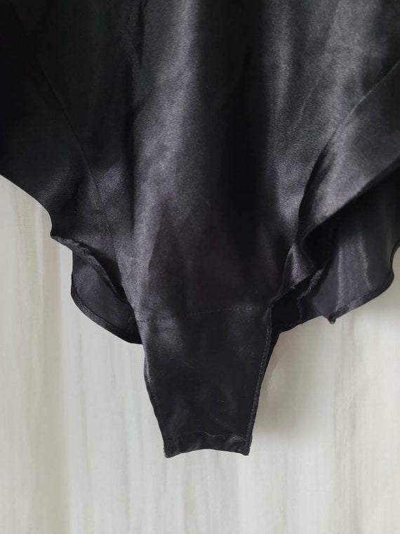 S Vintage Delicates, Black Satin, Romper, Teddy, … - image 7