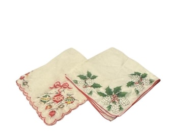 Par de servilletas navideñas vintage