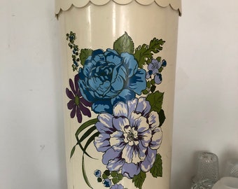 Vintage Floral Clothes Hamper