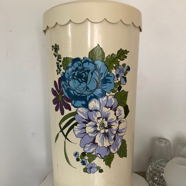 Vintage Floral Clothes Hamper