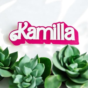 Doll Inspired Pink Sign, Personalised 3D effect Doll Style Design, Door Sign, Wall sign, Room Décor, Gift Decor Daughter