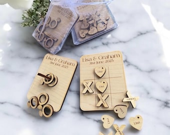 Personalised Table Wedding Games | Unique Wedding Favours | Ring Toss | Wedding Keepsake Gift | Wedding Ideas | Hearts & Crosses