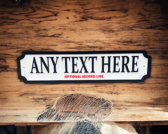 Personalized 3D Acrylic Street Sign | Vintage Style Family Name Plaque