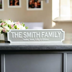 3D Personalised Street Sign/Plaque for Family | Family Name Mr & Mrs Sign | Vintage Sign | Custom London Street Sign | Wedding Sign Plaque
